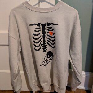 Funny Halloween Skeleton Pregnancy Sweatshirt